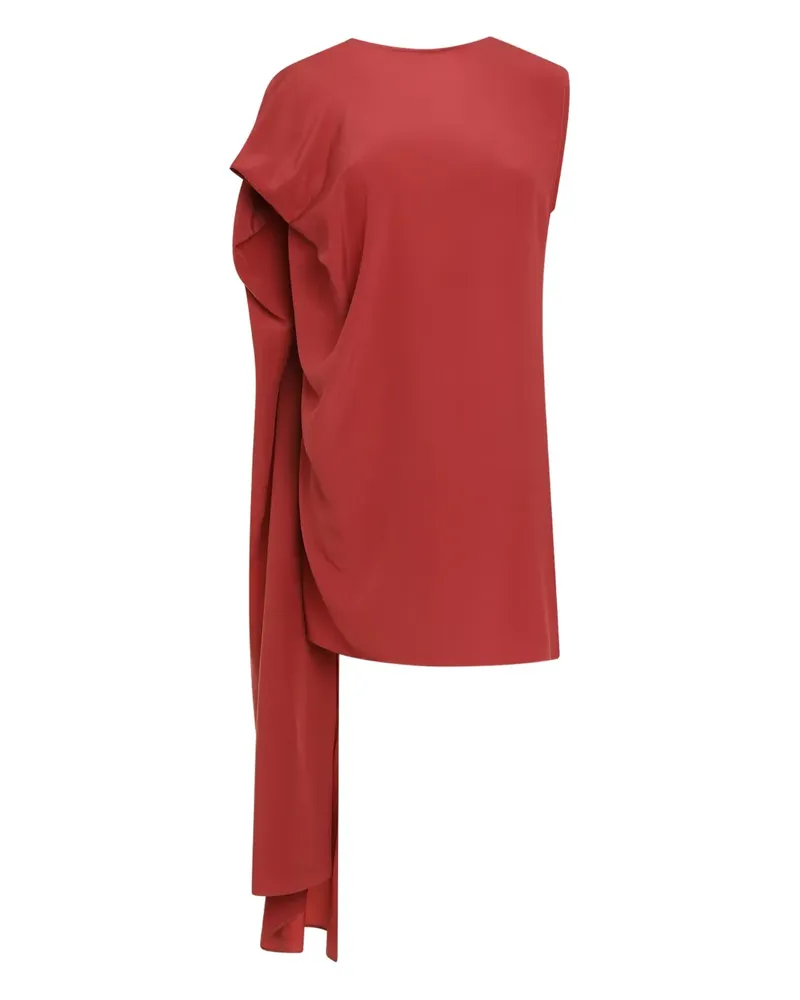 Gianluca Capannolo Seidenkleid mit Fledermausärmeln - Rot Rot
