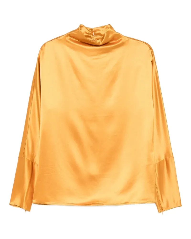Isabelle Blanche Klassische Satinbluse - Gelb Gelb