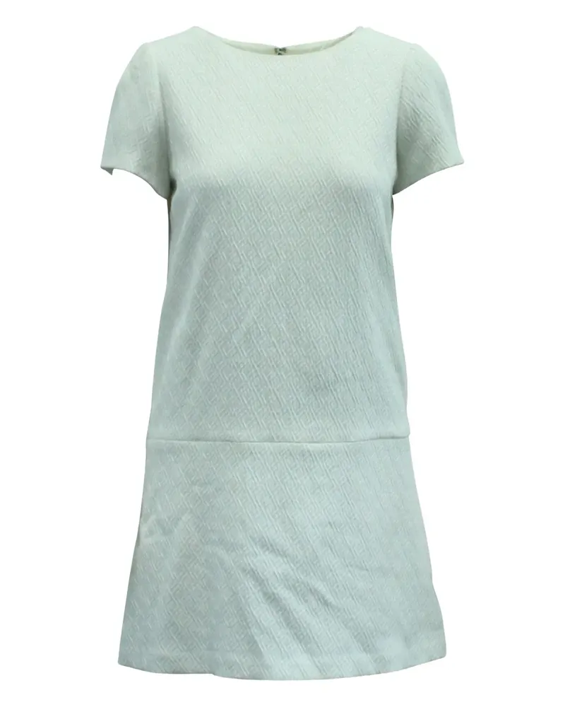 Alice + Olivia textured short-sleeved dress - Blau Blau