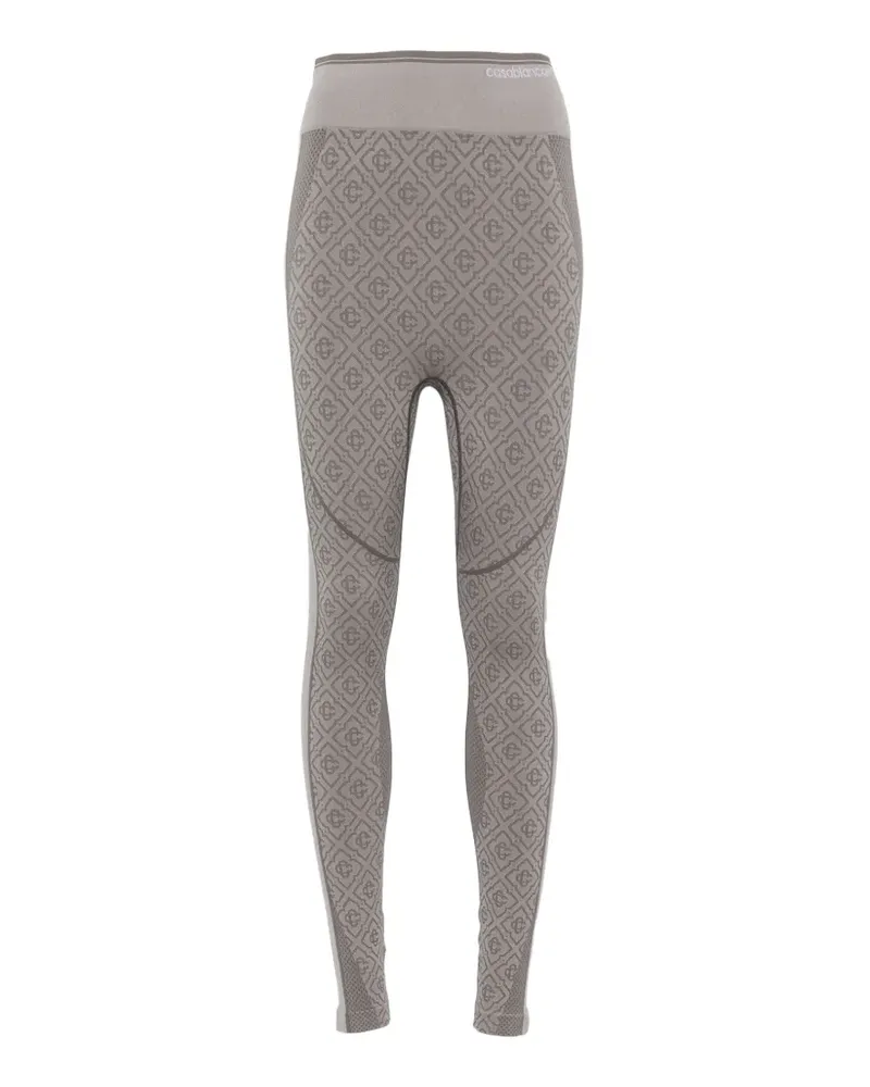 Casablanca Paris Leggings mit Monogrammmuster - Grau Grau