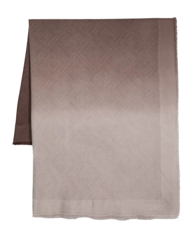 Fendi Schal mit FF-Motiv - Braun Braun