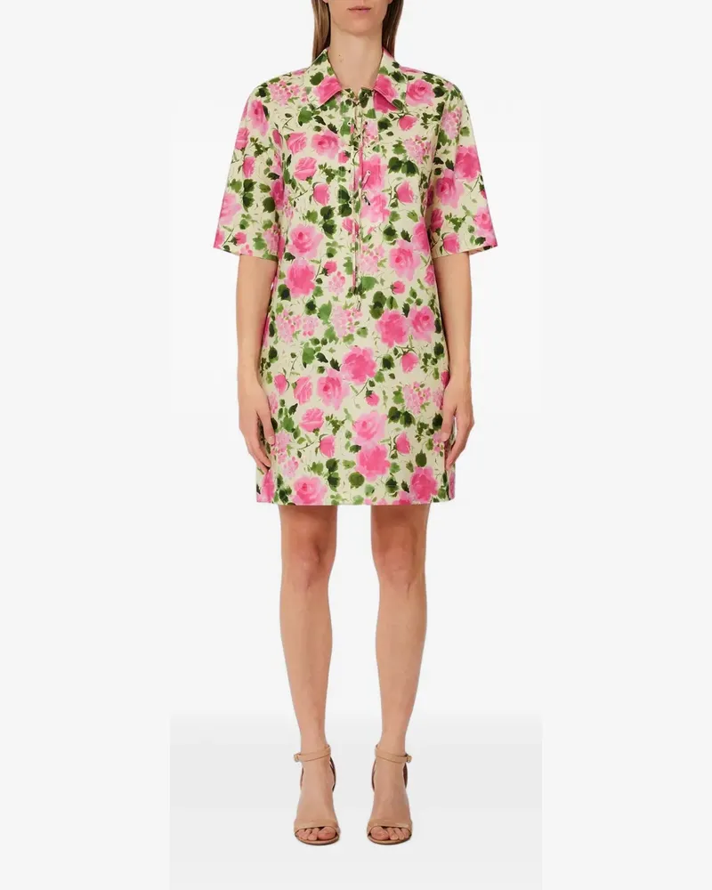 Liu Jo floral-print lace-up dress - Nude Nude