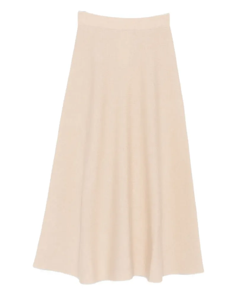 Max Mara ribbed flared skirt - Nude Nude