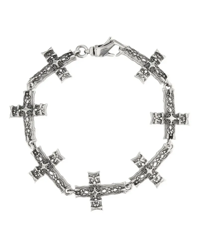 Emanuele Bicocchi Notre-Dame Armband mit Kreuz - Silber Silber