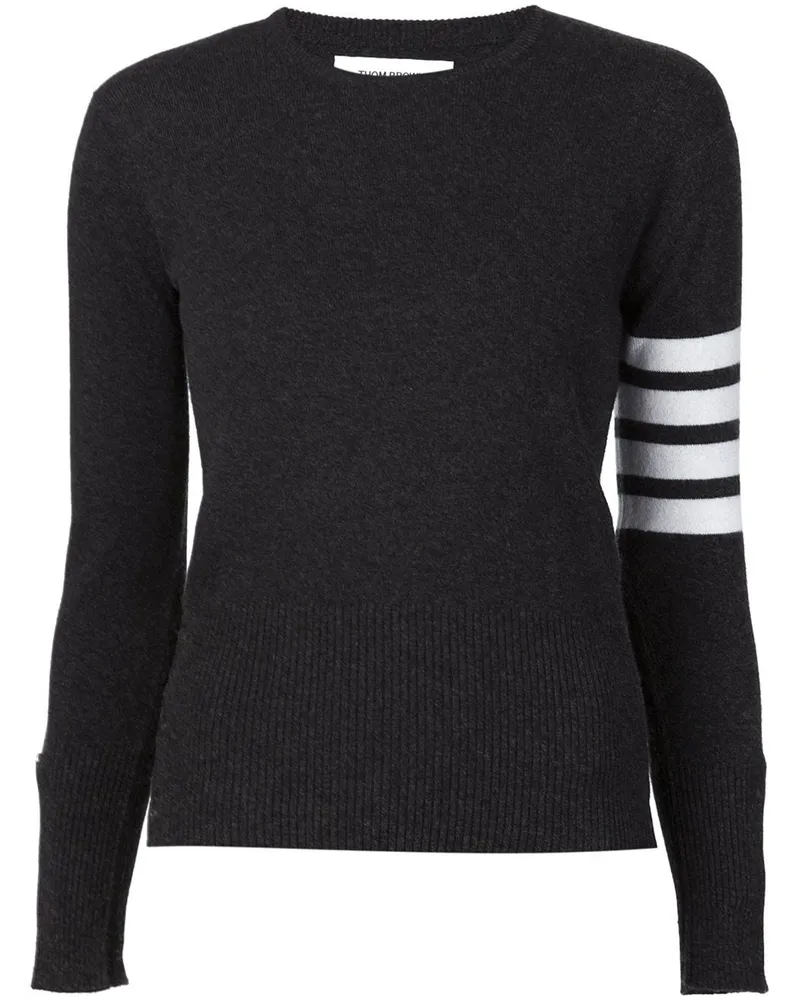 Thom Browne Pullover mit gestreiftem Ärmel Grau