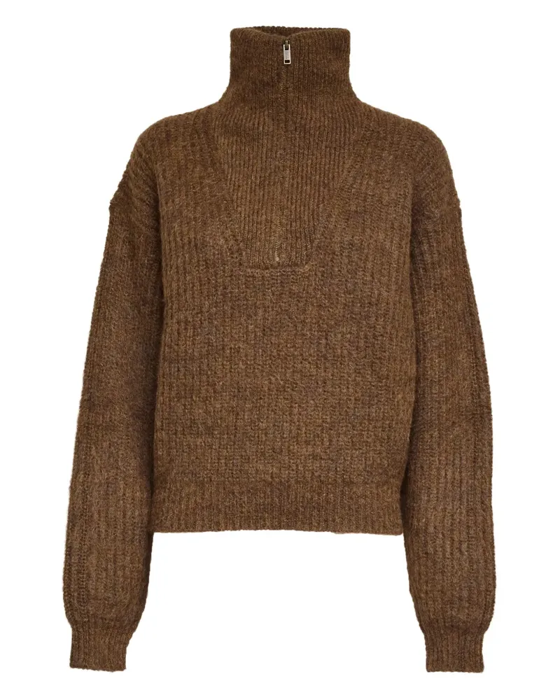 Isabel Marant Danita Pullover mit kurzem Reißverschluss - Braun Braun
