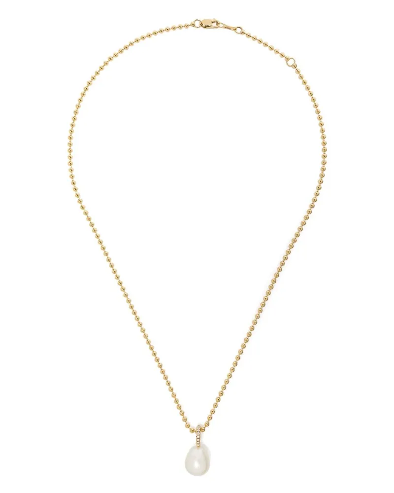MIZUKI 14kt Sea of Beauty Gold-Perlenkette mit Diamanten Gold