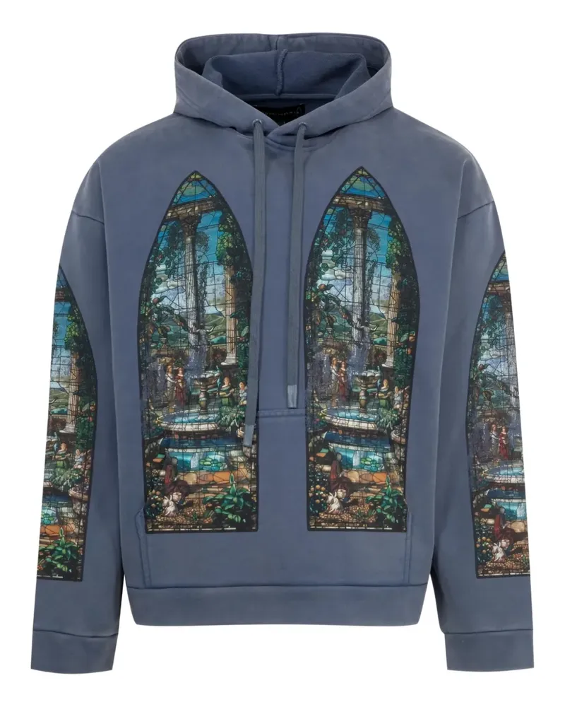 WHO DECIDES WAR Hoodie mit Print - Blau Blau