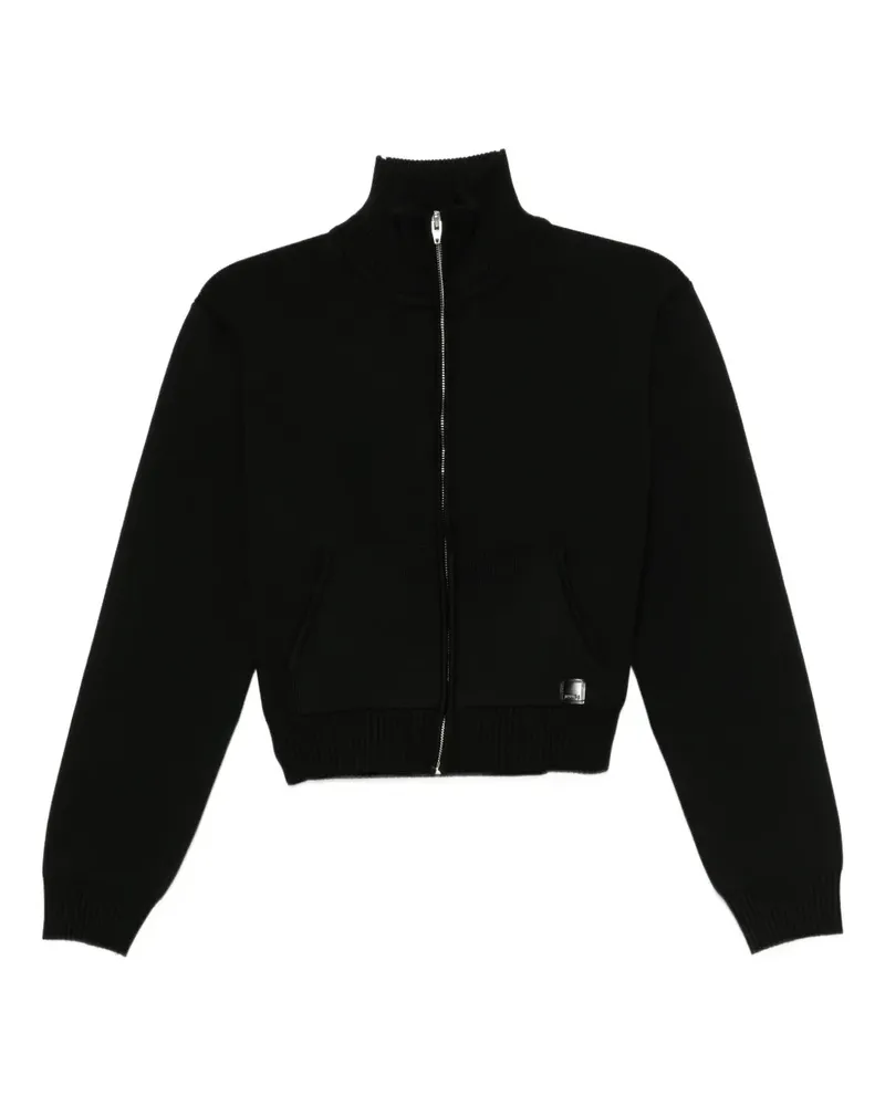JUUN.J Cardigan mit Intarsien-Logo - Schwarz Schwarz