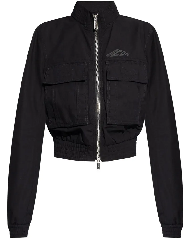 Dsquared2 Icon Bomberjacke - Schwarz Schwarz