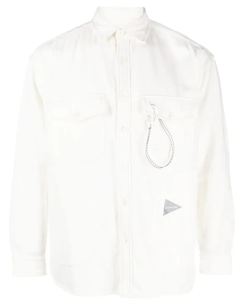 and wander Hemd mit Logo-Print - Nude Nude