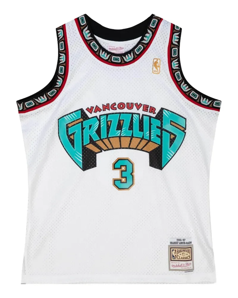 Mitchell & Ness Weste mit Logo-Print - Weiß Weiß