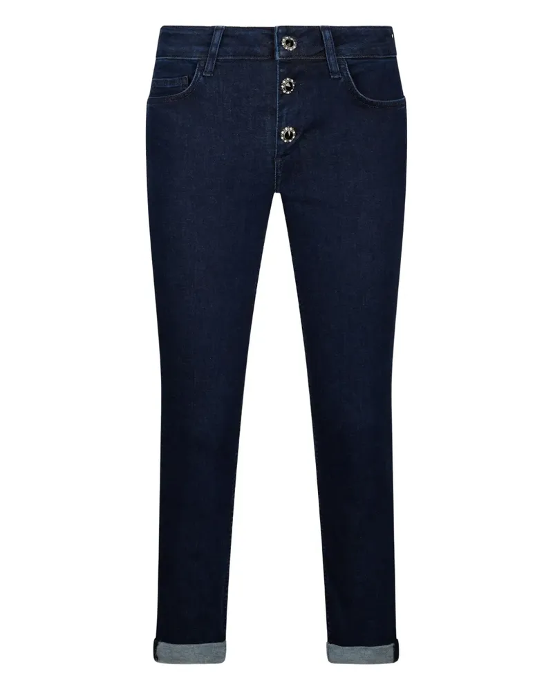 Liu Jo Verzierte Jeans mit Umschlag - Blau Blau