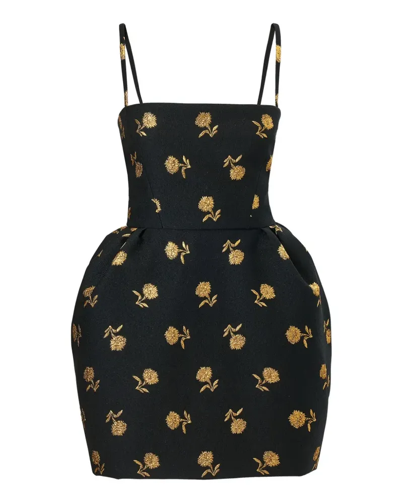 Carolina Herrera New York Glockenkleid aus Carnation-Jacquard - Schwarz Schwarz