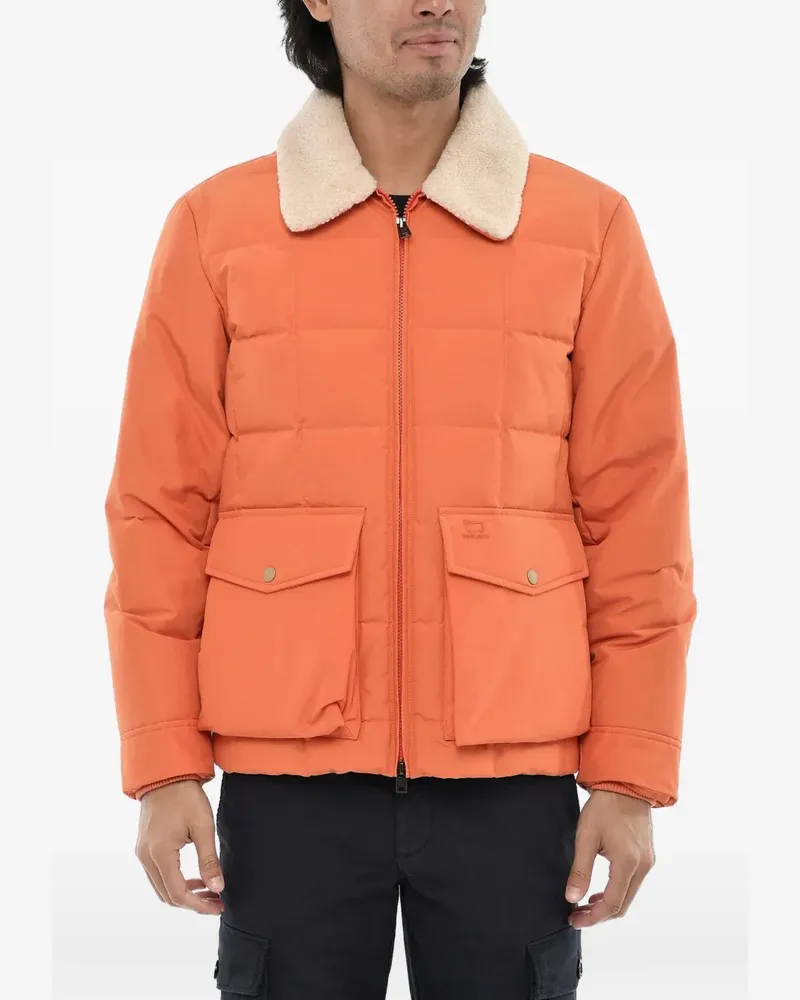 Woolrich Duster Blizzard faux-fur-collar quilted jacket - Orange Orange