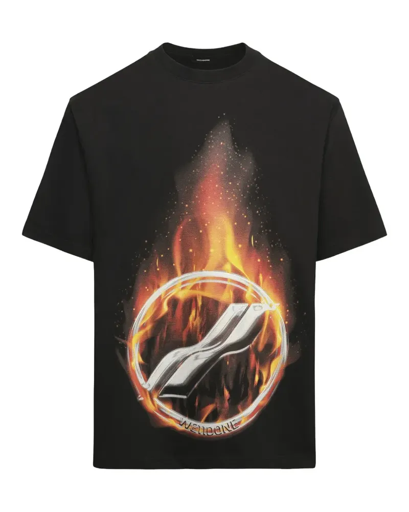 WE 11 DONE meteor-print T-shirt - Schwarz Schwarz