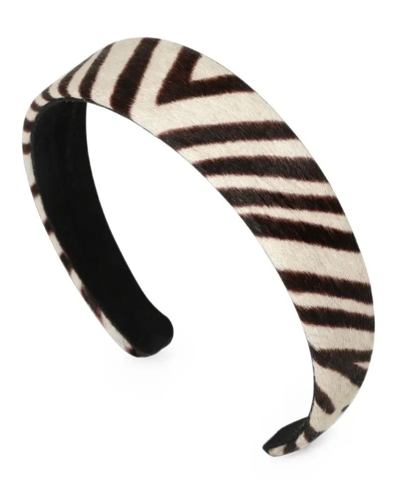 Jennifer Behr Cruz Haarreif mit Zebra-Print - Nude Nude