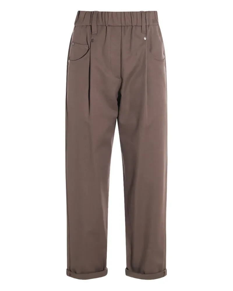 Brunello Cucinelli Plissierte Hose - Braun Braun