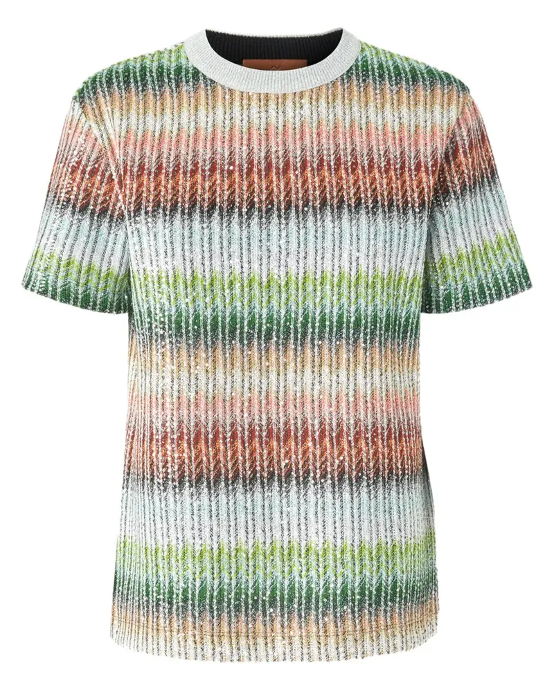 Missoni T-Shirt mit Pailletten - Grün Grün