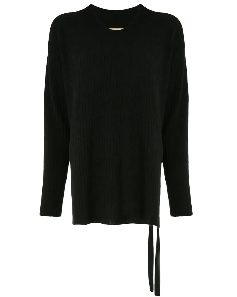Uma Wang Gerippter Pullover - Schwarz Schwarz
