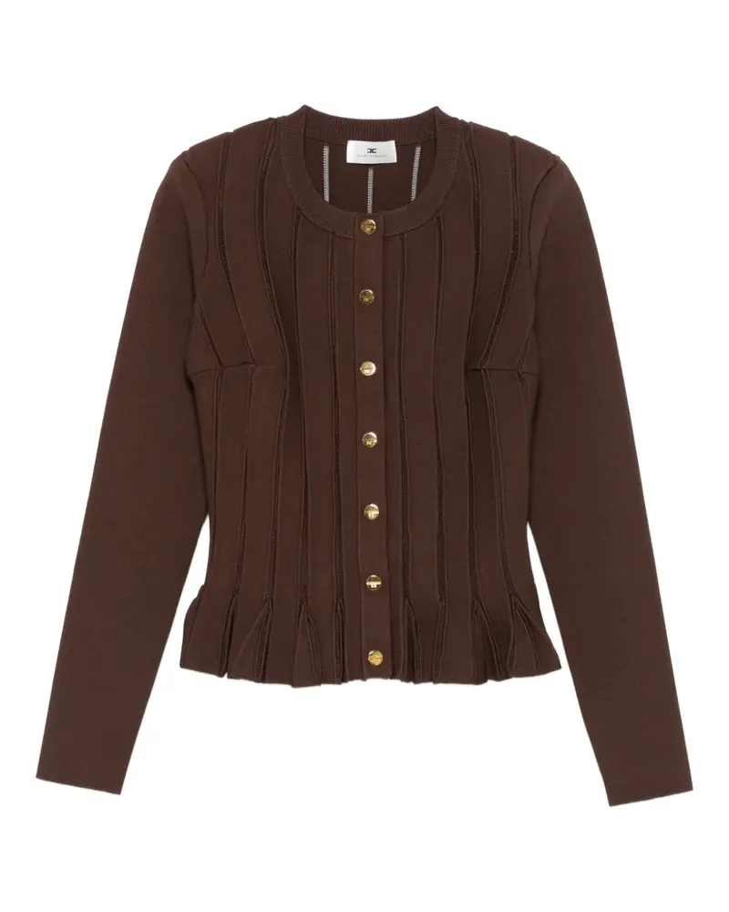 Elisabetta Franchi Cardigan mit Falten - Braun Braun