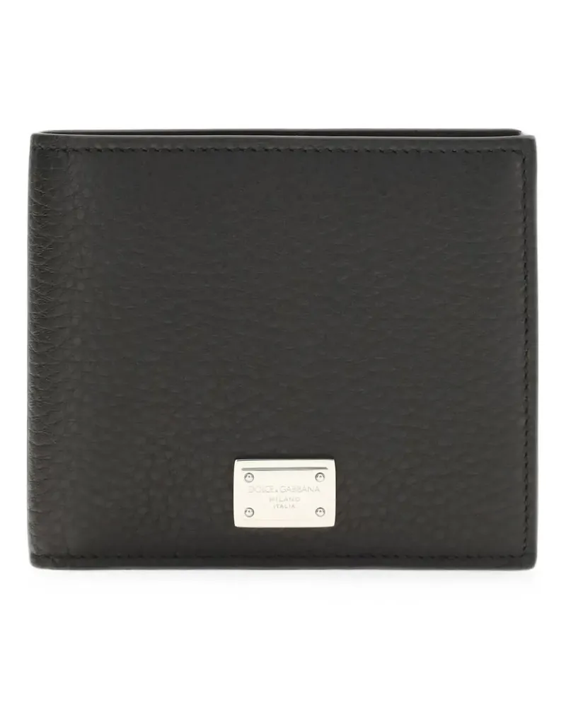 Dolce & Gabbana Portemonnaie mit Logo-Schild - Schwarz Schwarz