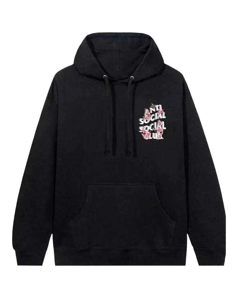 Anti Social Social Club 4k Kkoch floral-print hoodie - Schwarz Schwarz