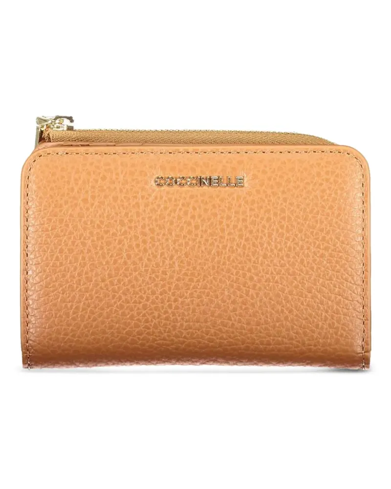 Coccinelle pebbled leather wallet - Nude Nude