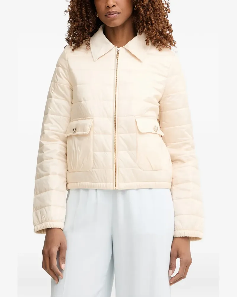 Twin-Set quilted zip-up jacket - Nude Nude