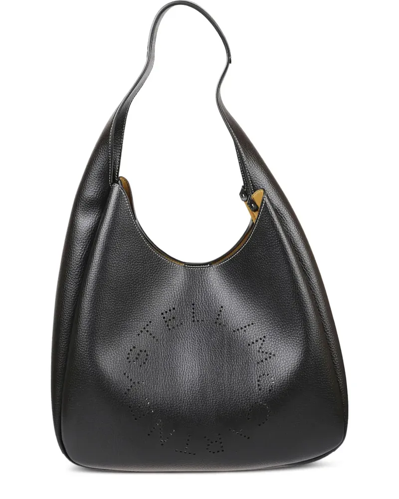 Stella McCartney Schultertasche mit Logo-Schliff - Schwarz Schwarz