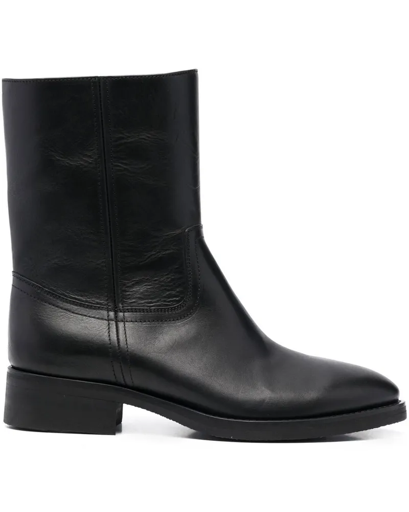 Maison Margiela Stiefel mit mandelförmiger Kappe - Schwarz Schwarz