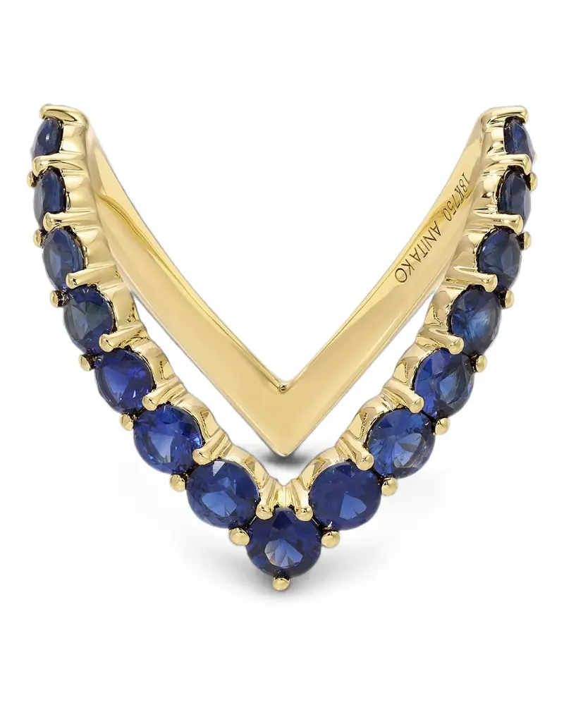 ANITA KO sapphire V ring - Gold Gold