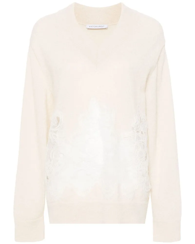 Viktor & Rolf Pullover mit Spitze - Nude Nude