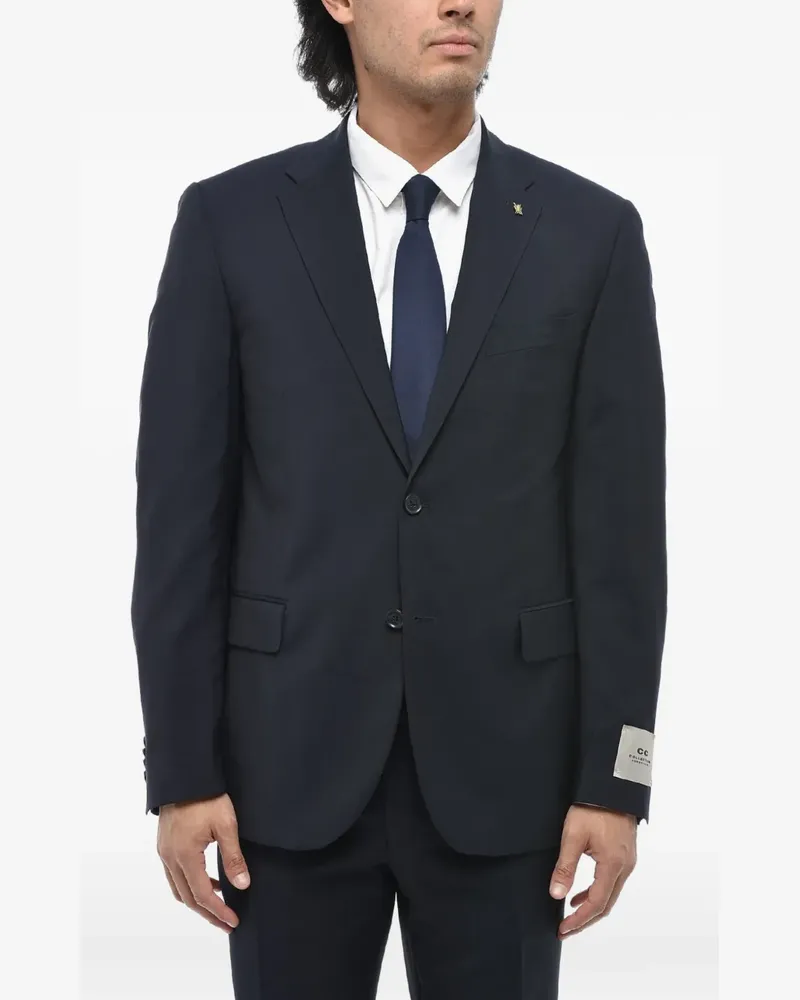 Corneliani single-breasted mohair-blend suit - Blau Blau