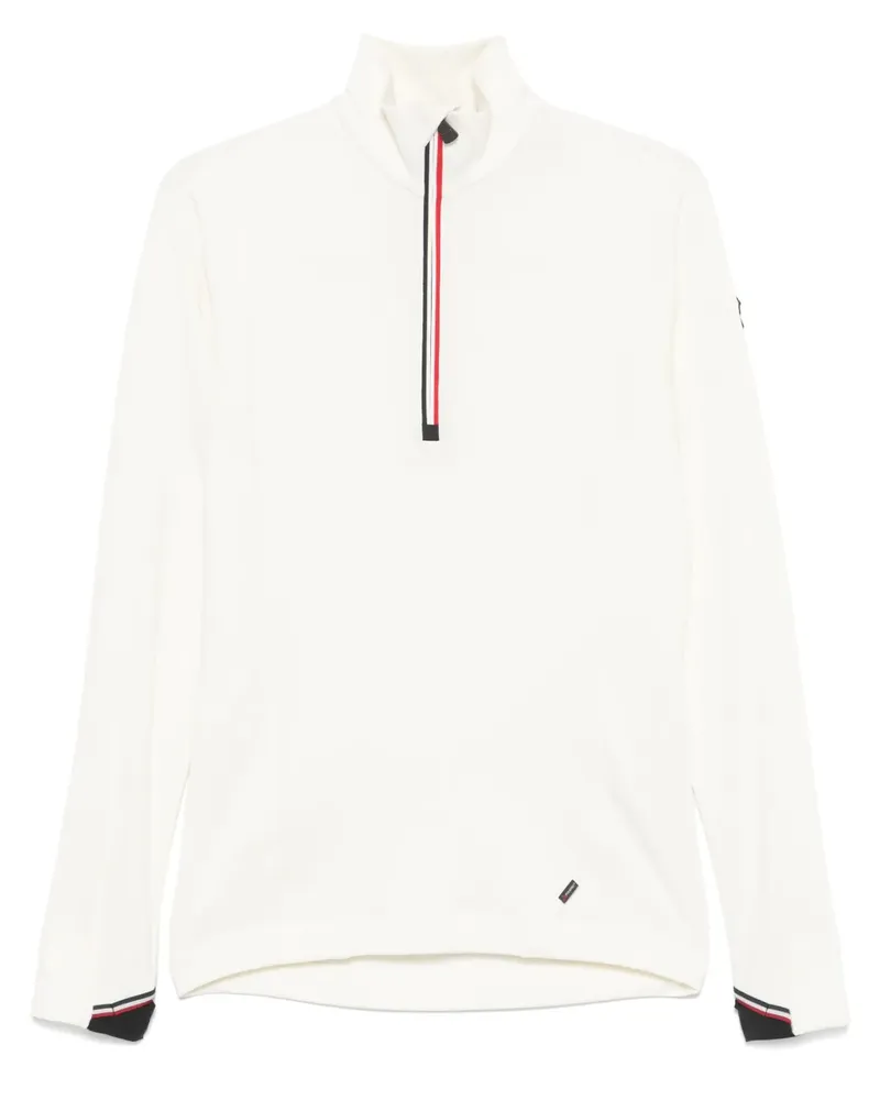 Moncler Sportoberteil mit kurzem Reißverschluss - Weiß Weiß