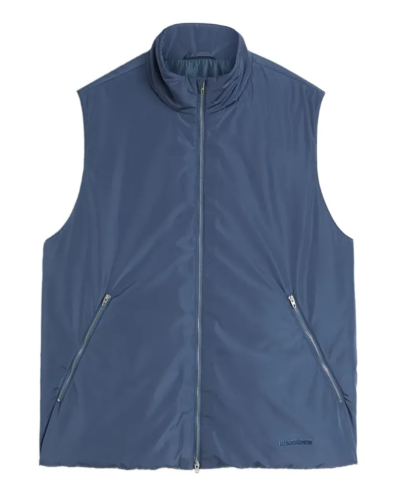 Jil Sander Wattierte Taft-Weste - Blau Blau