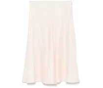 Seiden-Midirock mit FF - Rosa