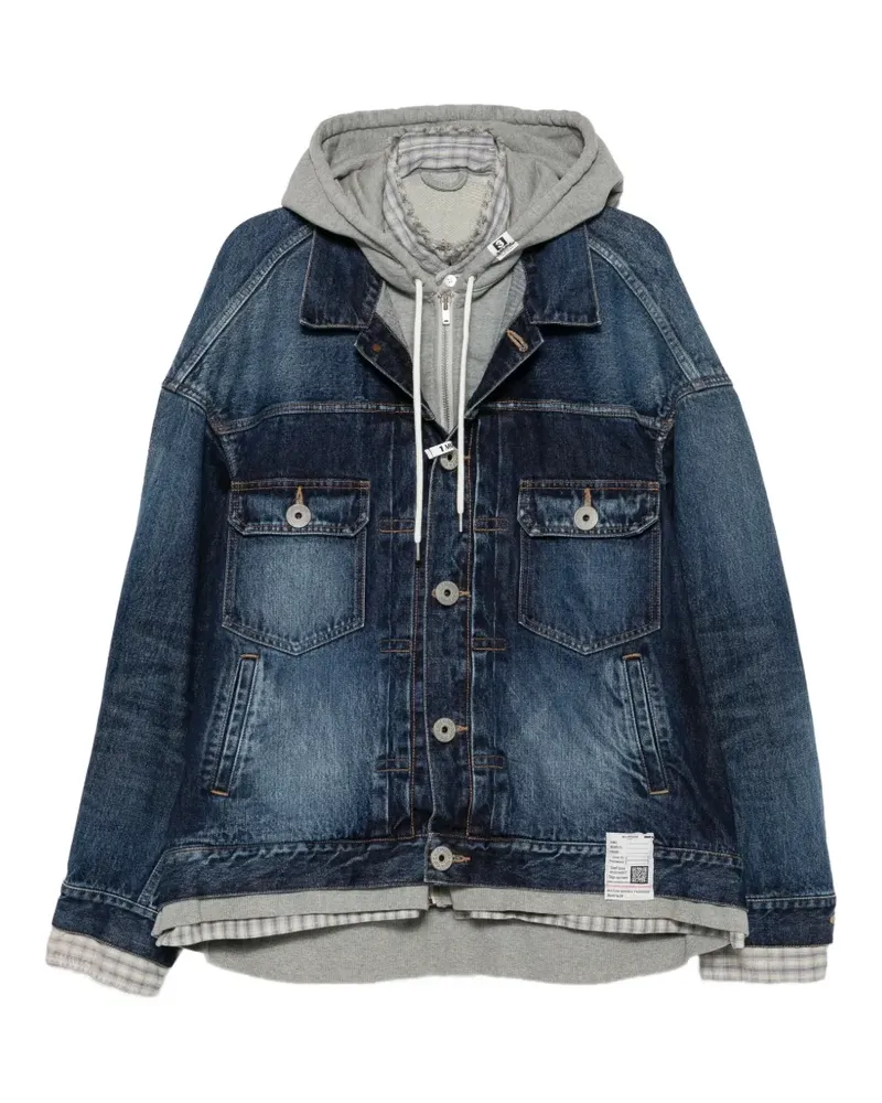 MIHARAYASUHIRO Jeansjacke im Layering-Look - Blau Blau