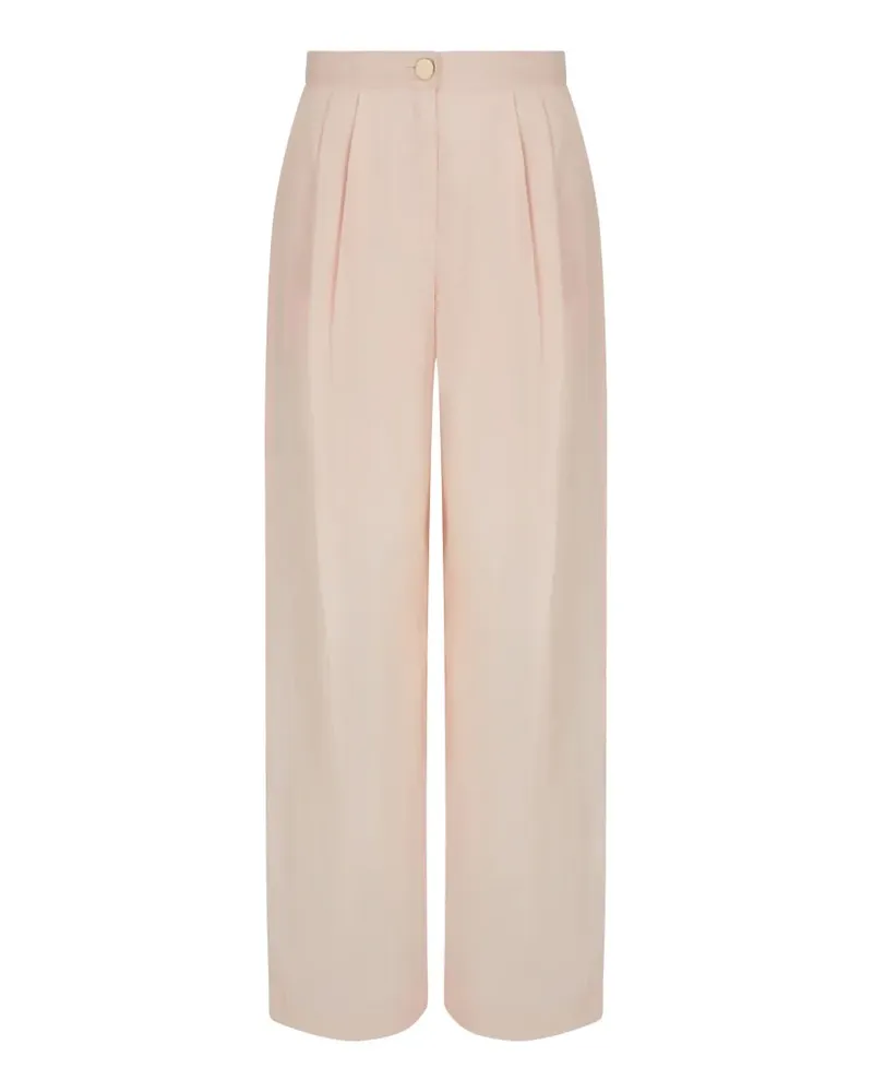 Armani Exchange Bundfaltenhose mit Slub-Struktur - Nude Nude