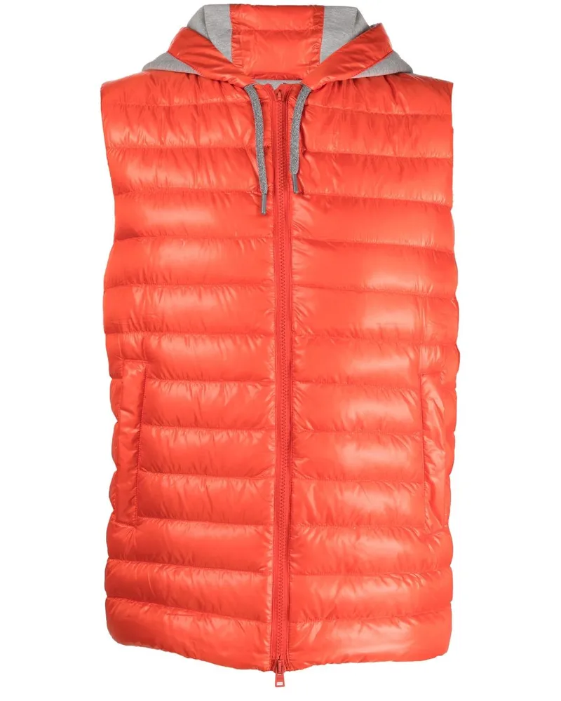 Herno Gefütterte Kapuzenweste - Orange Orange