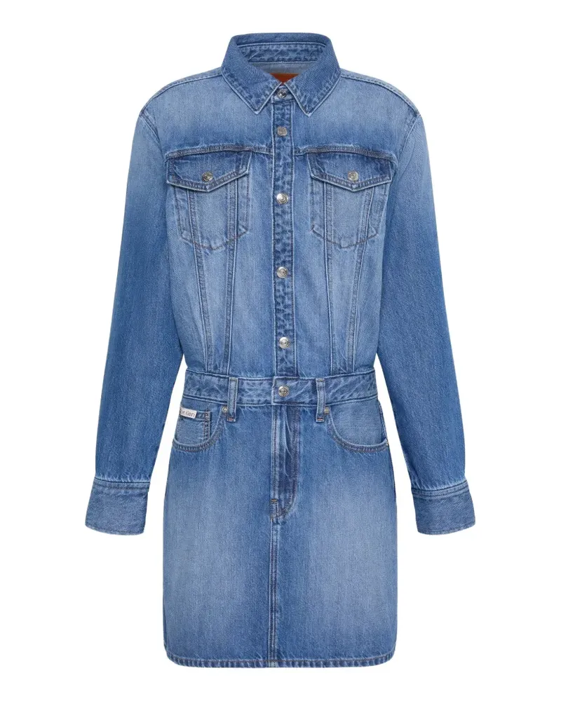Calvin Klein button-up denim dress - Blau Blau