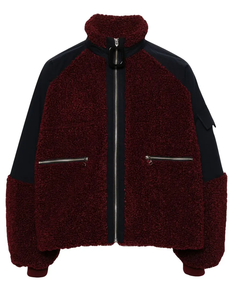 J.W.Anderson Fleecejacke in Colour-Block-Optik Rot