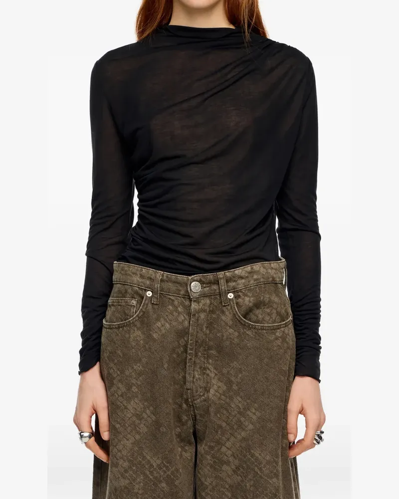 BIMBA Y LOLA Klassisches Langarmshirt - Schwarz Schwarz