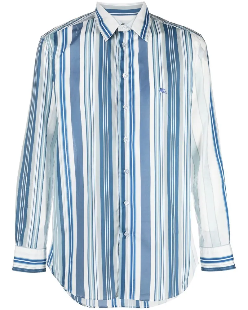 Etro Hemd mit Längsstreifen - Blau Blau