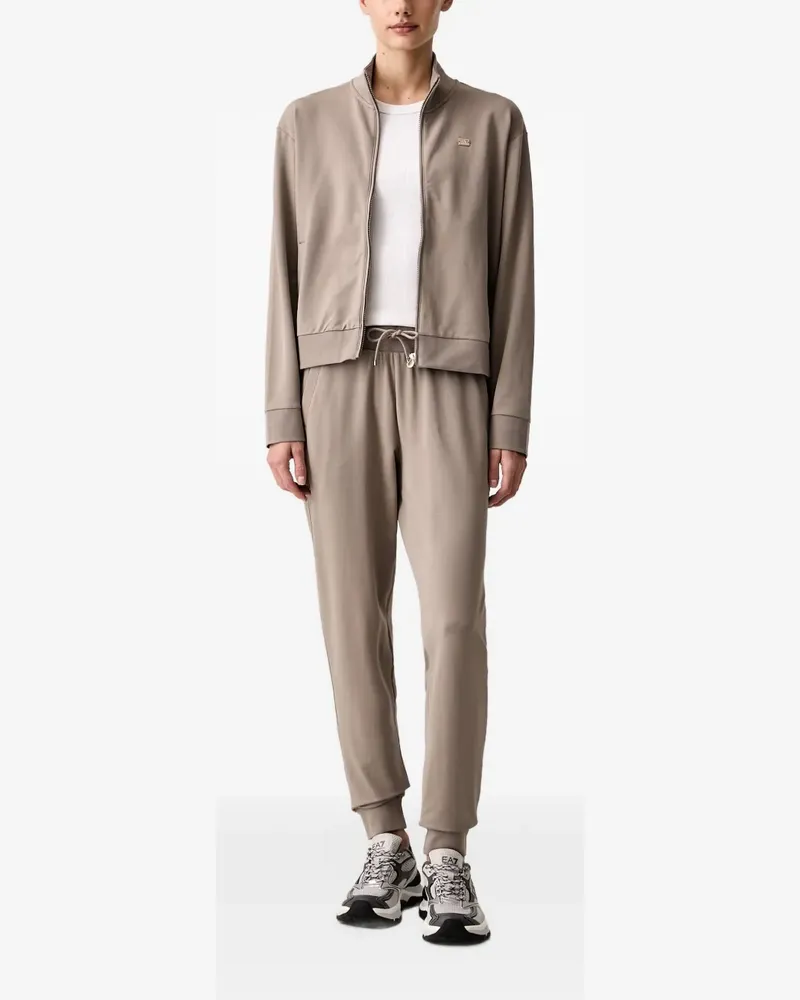 EA7 logo-plaque tracksuit - Nude Nude
