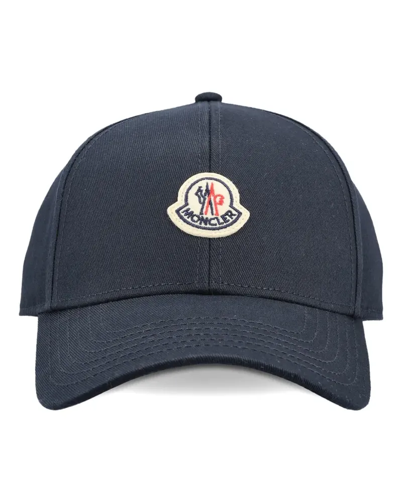 Moncler logo-patch baseball cap - Blau Blau