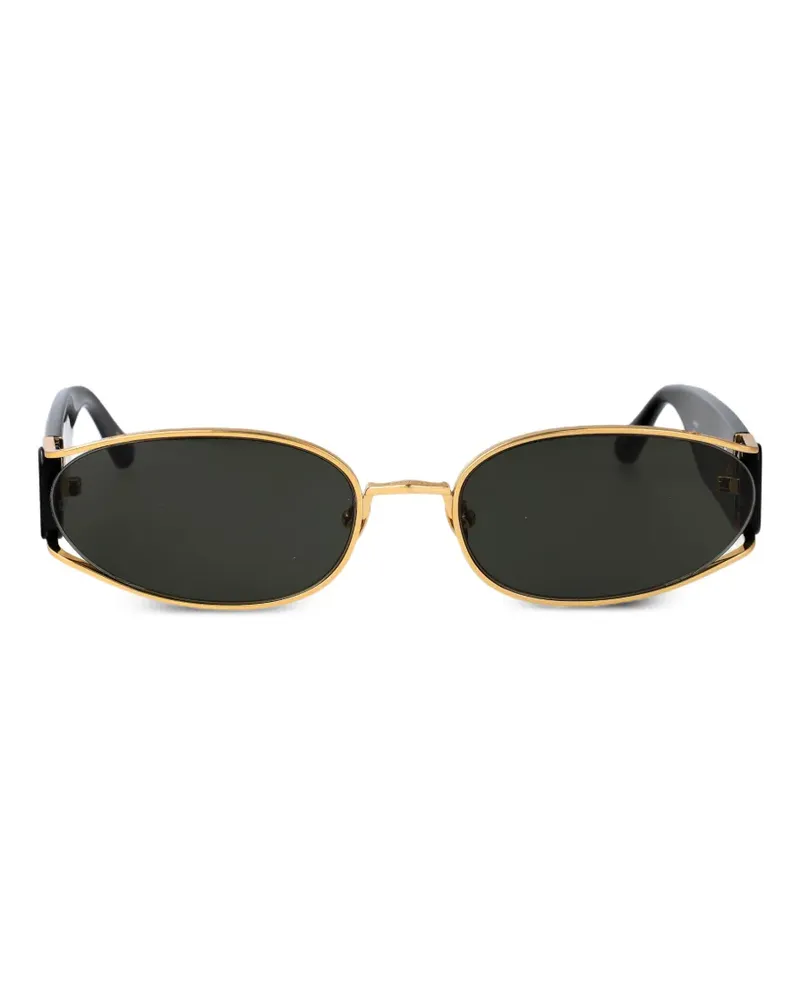 Linda Farrow Shelby oval-frame sunglasses - Gold Gold