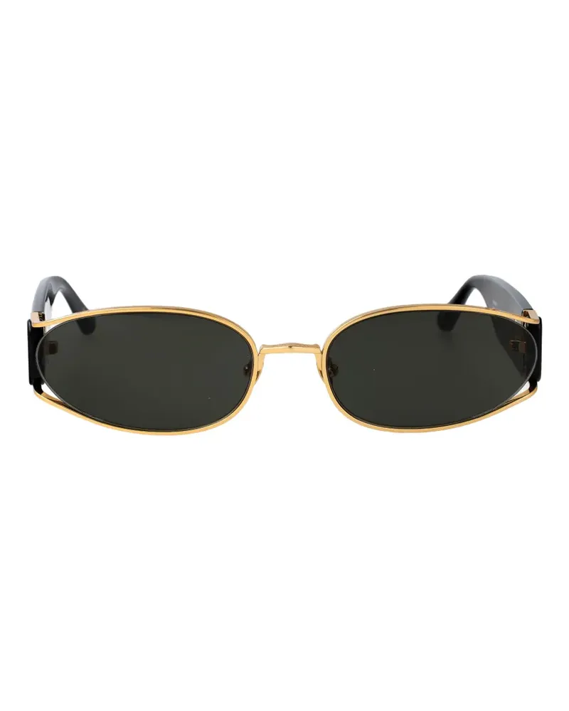 Linda Farrow Shelby oval-frame sunglasses - Gold Gold