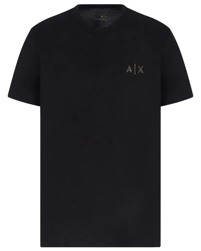 Armani Exchange T-Shirt mit Logo-Print - Schwarz Schwarz