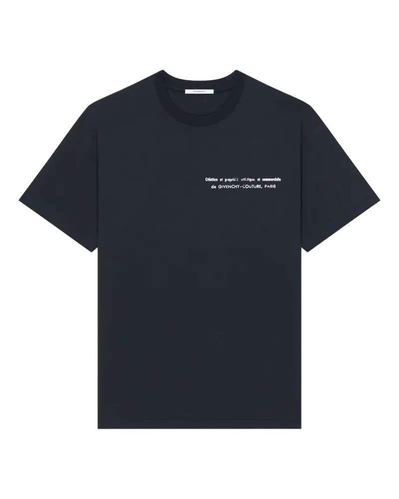 Givenchy T-Shirt aus Baumwolle mit Archives-Print - Blau Blau